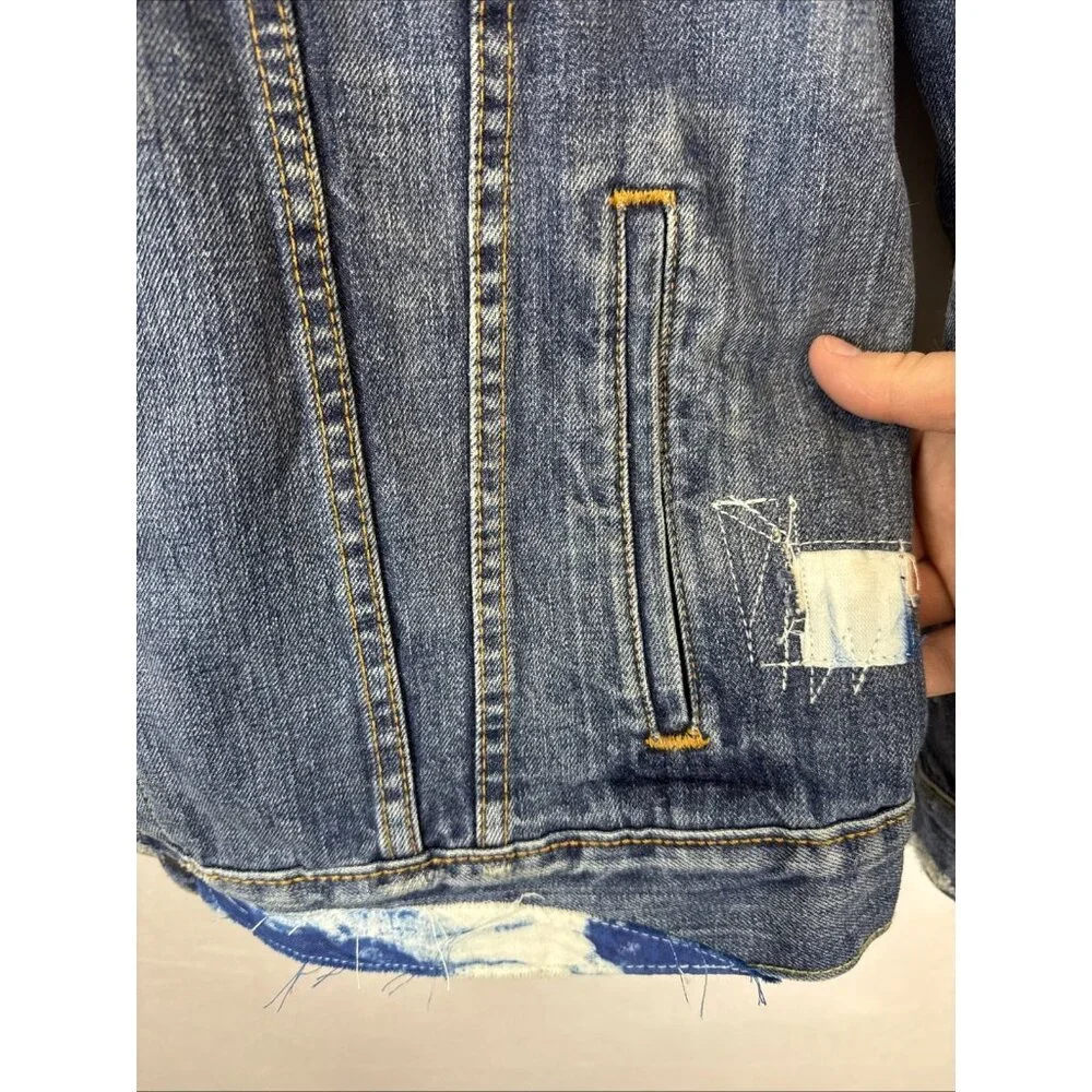 Levi’s Trucker Denim Jacket XL Distressed‎ Faded Classic Style Modified
